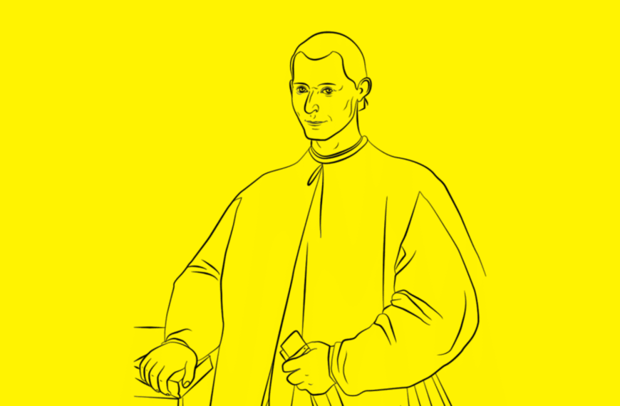 La vida de Maquiavelo (diseño realizado a partir del retrato hecho por Santi di Tito, licencia CC 4.0).
