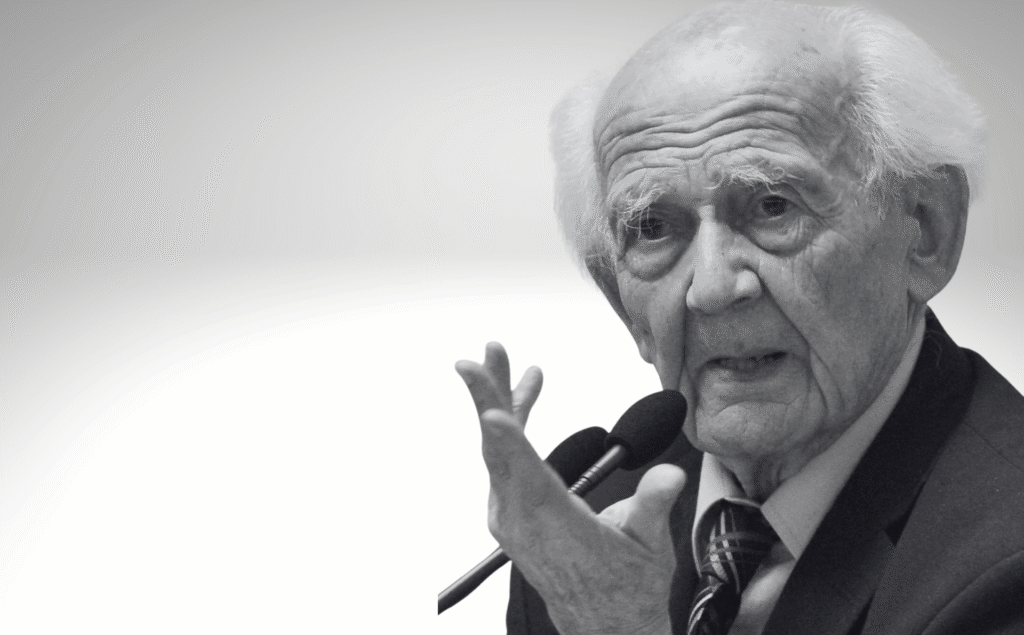 Página de Inicio 2025 La propuesta de sociedad líquida de Zygmunt Bauman transforma radicalmente la manera en que nos construimos como sujetos. Diseño a partir de fotografía de Bauman, con licencia CC BY 3.0, extraída de Wikimedia Commons.