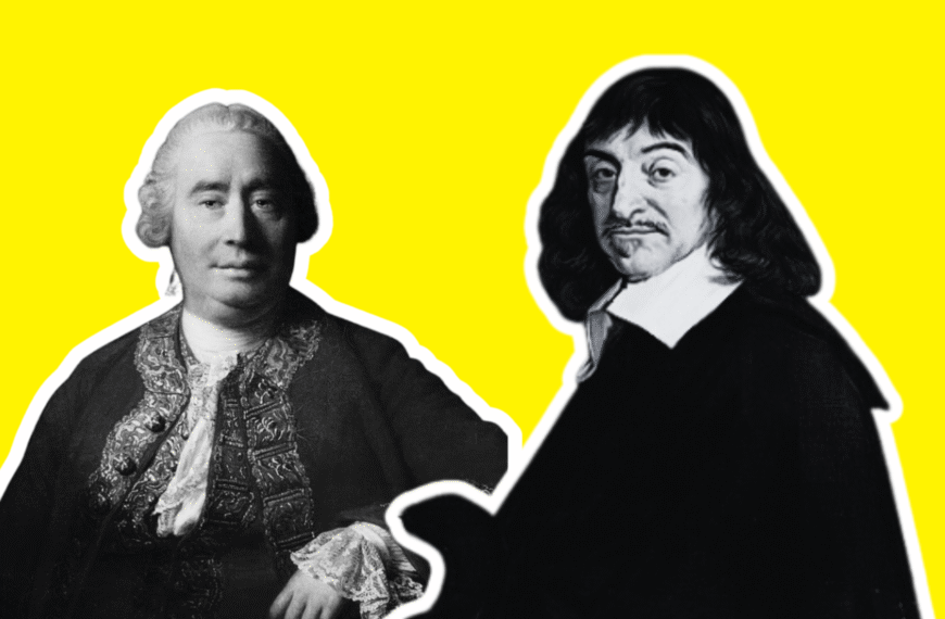 Diseño de imagen de Hume y Descartes realizado a partir de las imágenes de Wikimedia Commons (licencia CC).