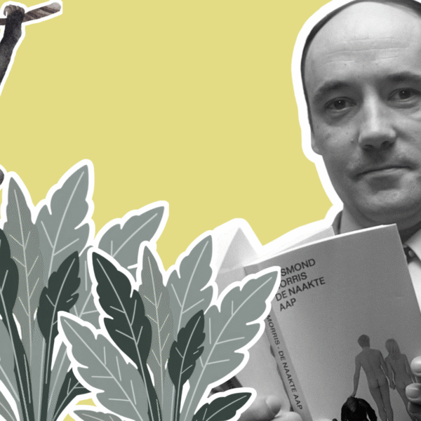 Desmond Morris, un mono y plantas.