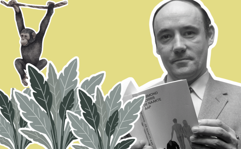 Desmond Morris, un mono y plantas.