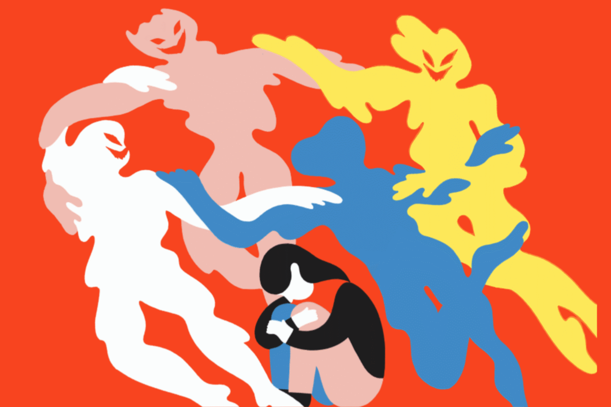 Ilustración del miedo realizada por Manuel Vargas.