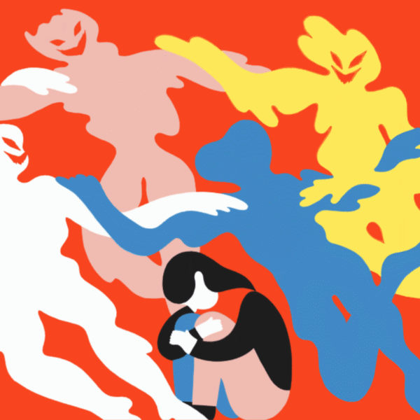 Ilustración del miedo realizada por Manuel Vargas.