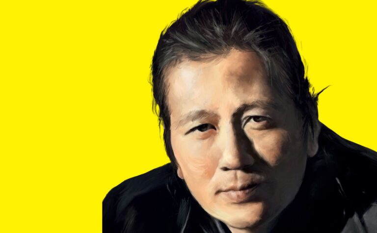 La sociedad del rendimiento, plantea Byung-Chul Han, nos hace interiorizar un régimen de autoexplotación. Ilustración del filósofo de origen surcoreano realizada por Alba Pierozzi para el nº 15 de la revista impresa FILOSOFÍA&CO.