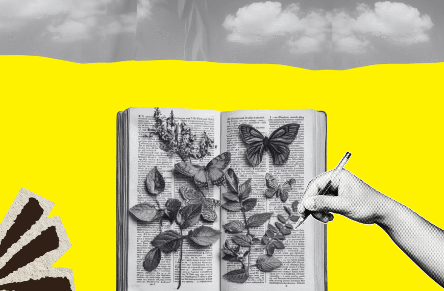 El libro, ¿es una puerta o es un espejo? ¿Nos abre un cielo de posibilidades ante nosotros o nos permite desentrañar lo que hay dentro de cada uno? Diseño realizado a partir de la ilustración de FreePiks y los elementos de Canva Pro (licencia CC).