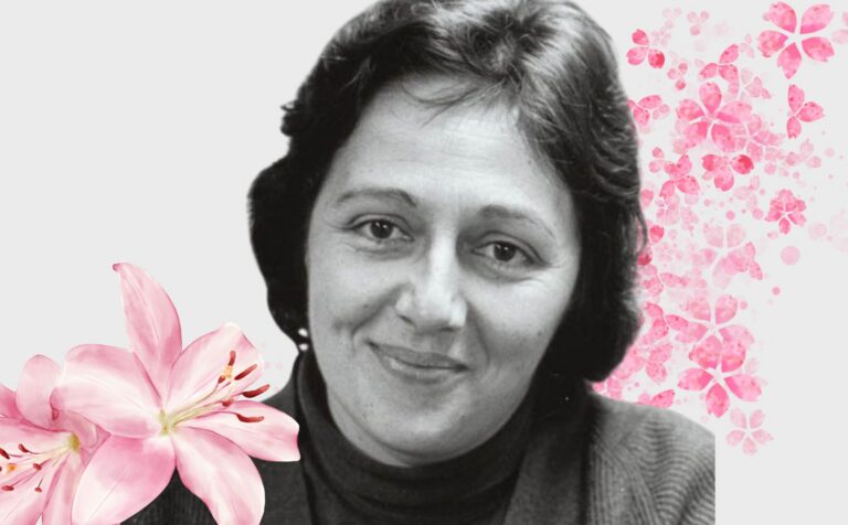 Rosi Braidotti es la voz más relevante del poshumanismo en la actualidad. Diseño a partir de imagen extraída de Wikimedia Commons (de dominio público) y elementos de Canva Pro.