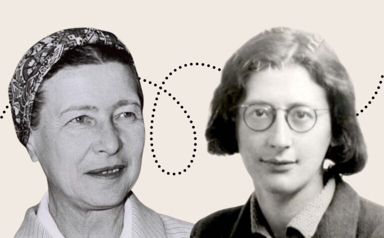Simone de Beauvoir (izda.) y Simone Weil (dcha.) son dos caras de un mismo siglo, dos voces imprescindibles para entenderlo. Imágenes de las filósofas de dominio público de Wikimedia Commons.