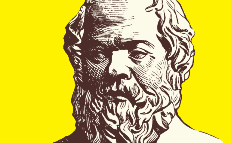 Desde Sócrates, la filosofía siempre ha sido sospechosa de ser un saber inútil. (Diseño de Sócrates extraído de Freepiks, licencia CC).