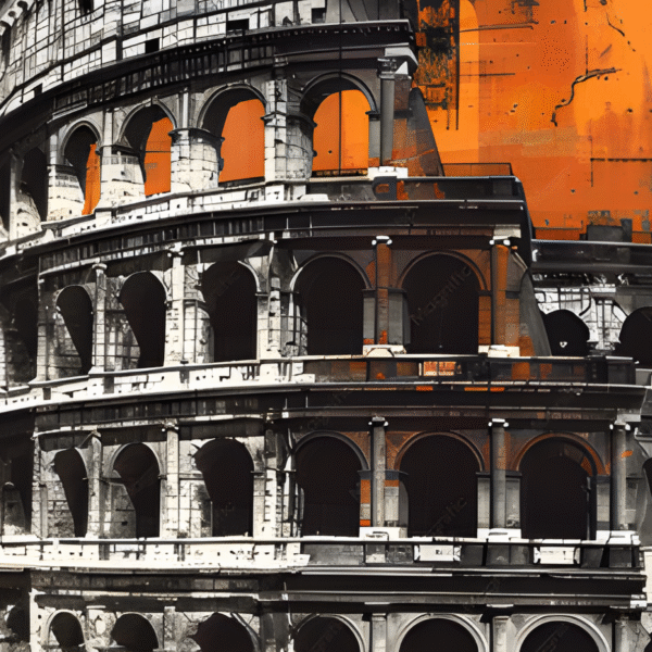 En Roma encontramos el origen de la desmitificación. Diseño realizado a partir de las imágenes de Freepik (licenciaCC).