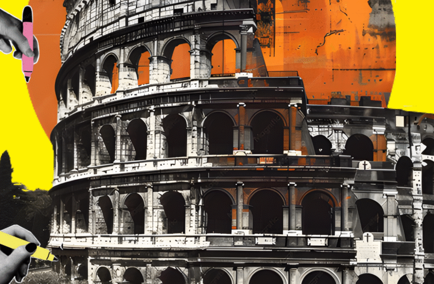 En Roma encontramos el origen de la desmitificación. Diseño realizado a partir de las imágenes de Freepik (licenciaCC).