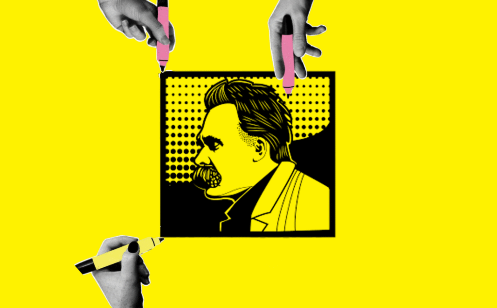 Diseño realizado a partir de los elementos de Freepik y la imagen de Nietzsche de VectorPortal (licencia CC).