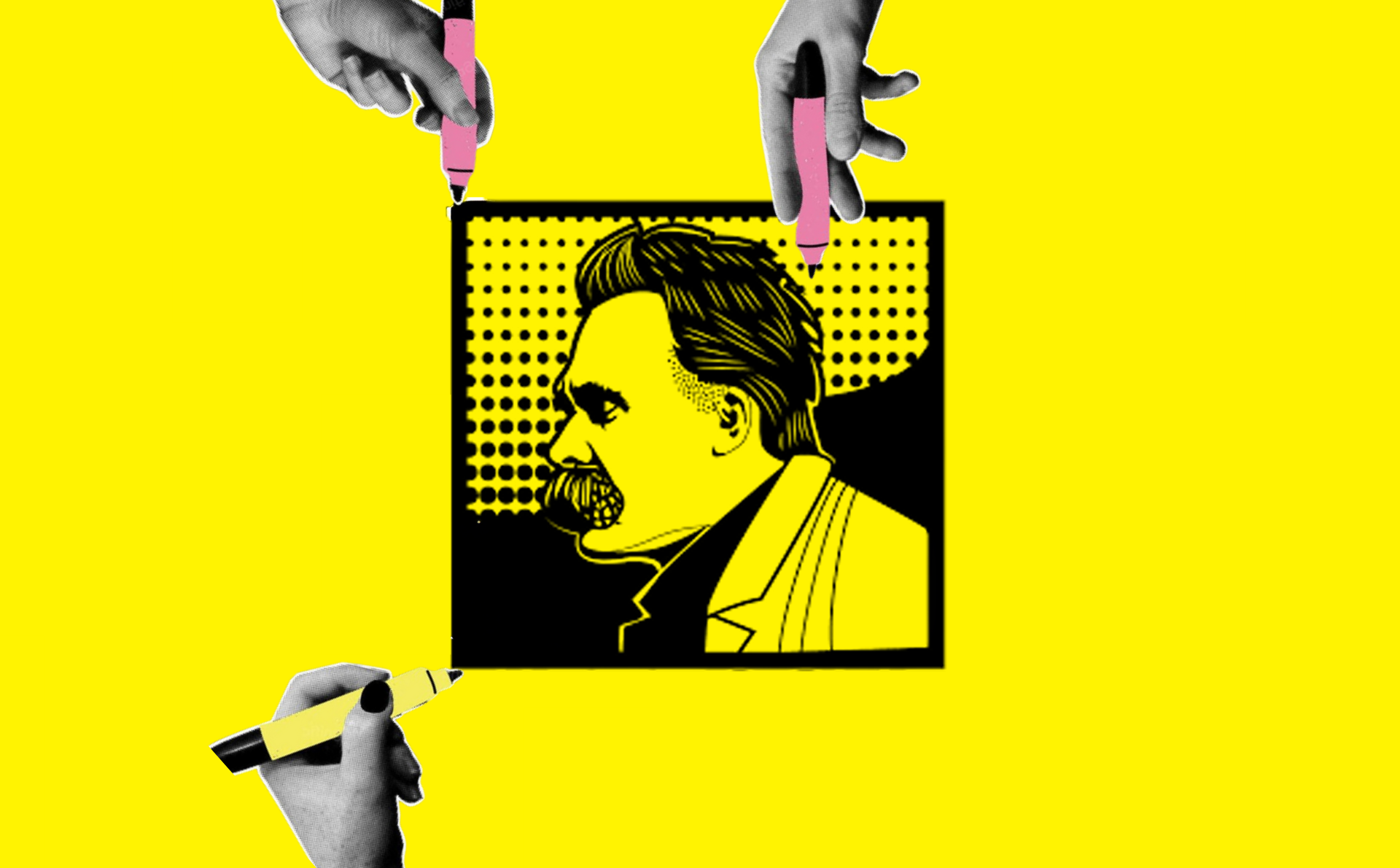 DiseÃ±o realizado a partir de los elementos de Freepik y la imagen de Nietzsche de VectorPortal (licencia CC).