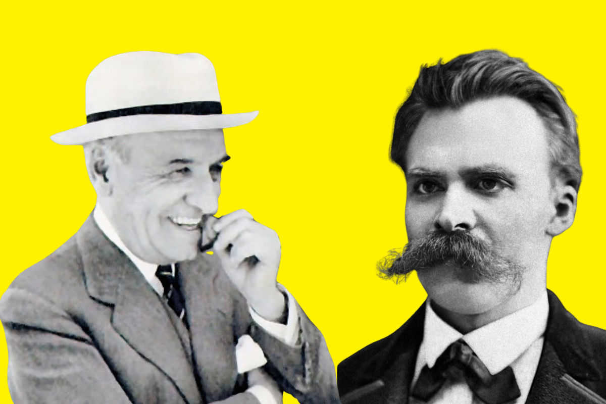 Imágenes de Ortega y Gasset (izquierda) y Friedrich Nietzsche (derecha) de Wikimedia Commons (licencia CC).