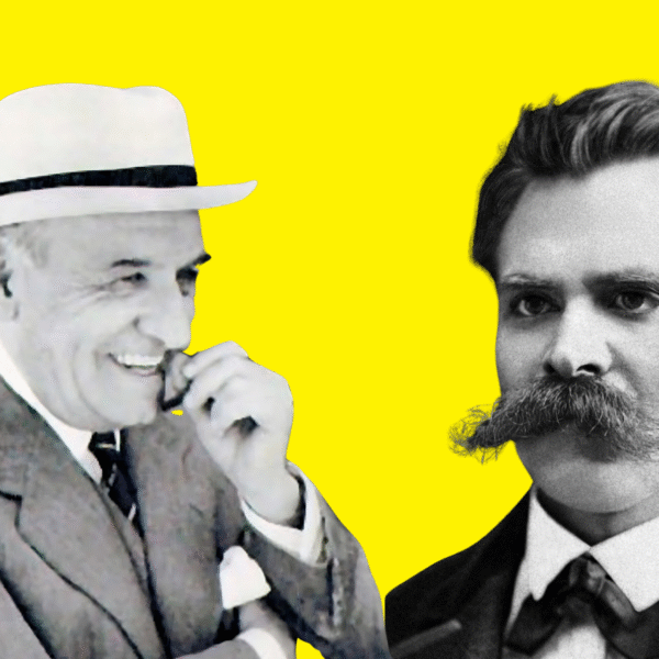 Imágenes de Ortega y Gasset (izquierda) y Friedrich Nietzsche (derecha) de Wikimedia Commons (licencia CC).