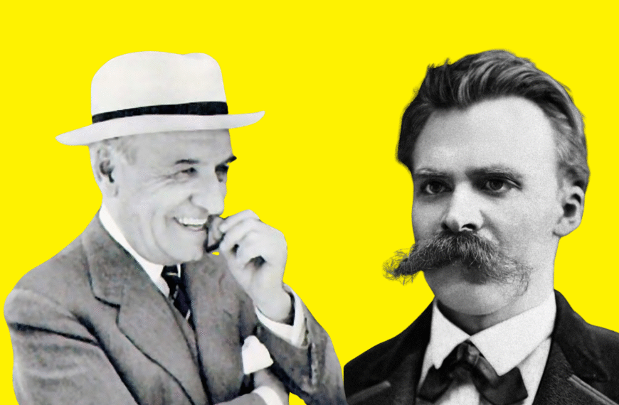 Imágenes de Ortega y Gasset (izquierda) y Friedrich Nietzsche (derecha) de Wikimedia Commons (licencia CC).
