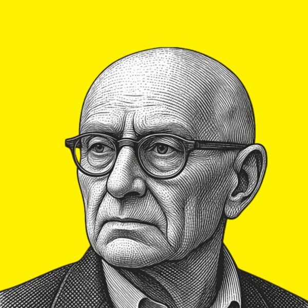 Marcel Cohen analiza la lengua ladina como puente entre la memoria y la modernidad. Diseño realizado a partir de la ilustración de Marcel Cohen realiazada por Sora (licencia CC).