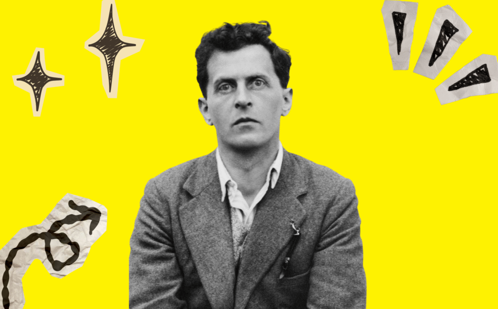 Diseño realizado a partir de la imagen de Wittgenstein (Wikimedia Commons) y los elementos de Freepik (ambas, con licencia CC).