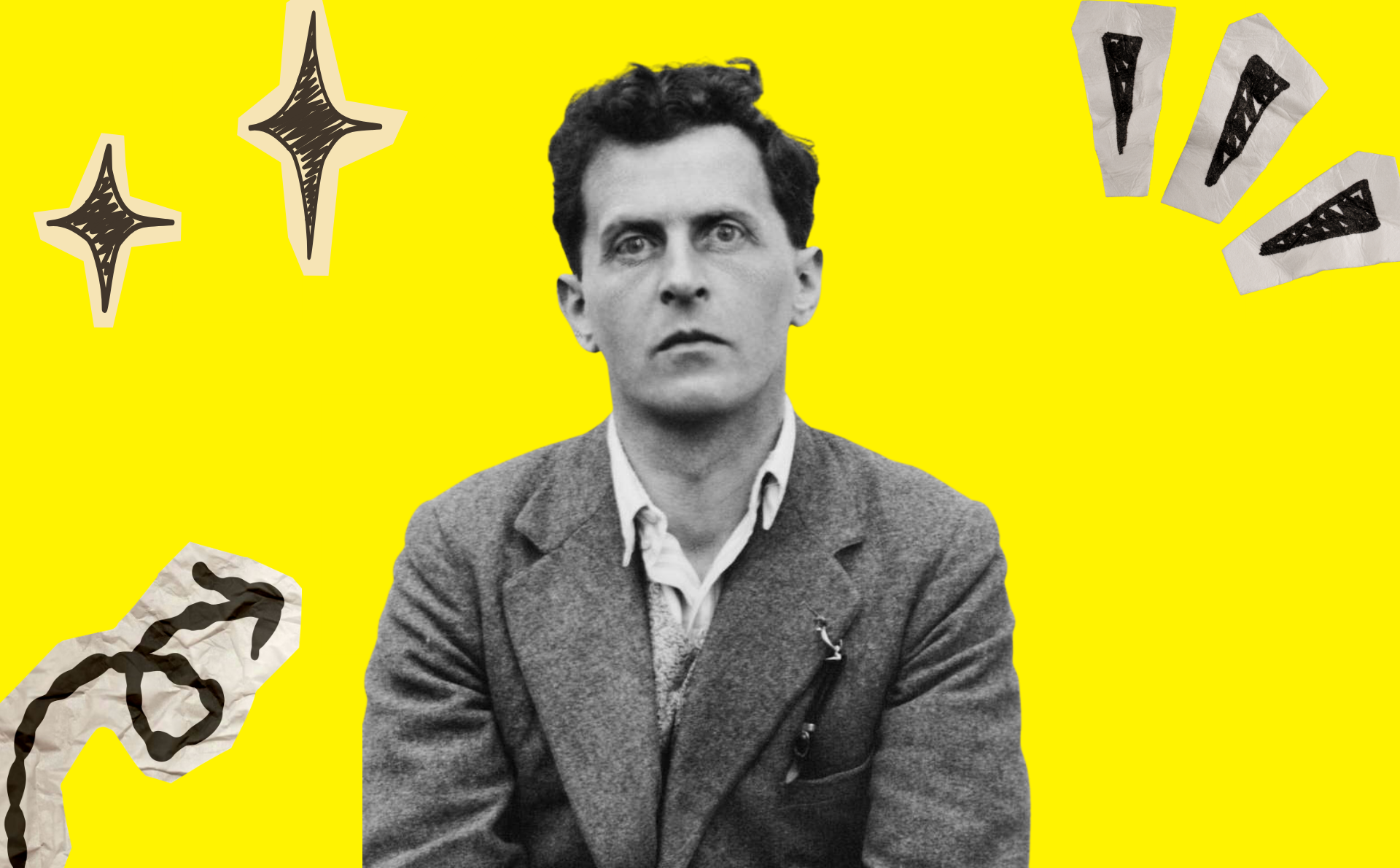 DiseÃ±o realizado a partir de la imagen de Wittgenstein (Wikimedia Commons) y los elementos de Freepik (ambas, con licencia CC).