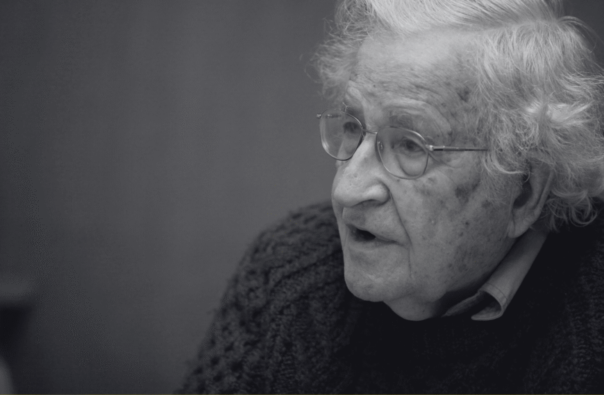 Fotografía de Noam Chomsky de Luis Astudillo C. para la Cancillería del Ecuador, Boston, 29 abril 2015. Publicada en Wikimedia Commons bajo licencia CC BY-SA 2.0.
