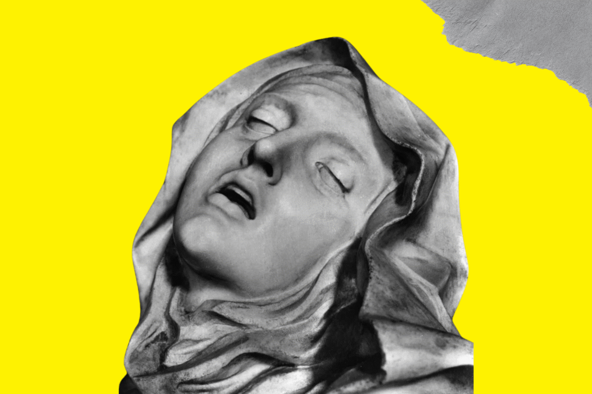 Diseño realizado a partir de la fotografía de «El Éxtasis de Santa Teresa» de Gian Lorenzo Bernini (1647–1652), ubicada en la Capilla Cornaro, Iglesia de Santa María de la Victoria, Roma (y extraída digitalmente de Wikimedia Commons, licencia CC).