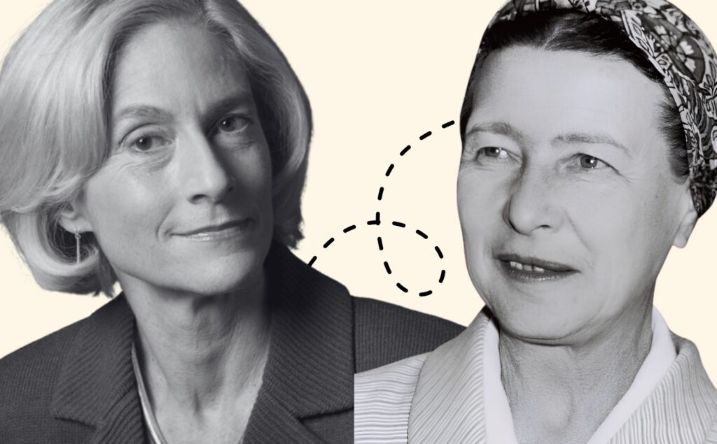 Página de Inicio 2025 Martha Nussbaum y Simone de Beauvoir son dos filósofas que responden a algunos de los males de nuestro tiempo, como la opresión de las mujeres. Entre ellas encontramos diversas coincidencias y diferencias. Diseño a partir de imágenes de las filósofas, de dominio público, extraídas de Wikimedia Commons.