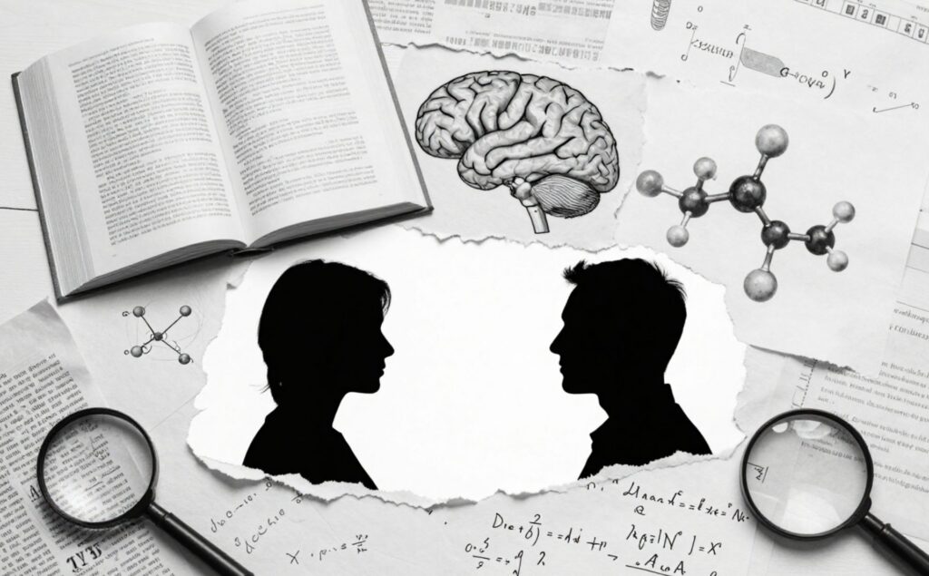 Los conocimientos situados no son solo una apuesta política para Haraway, sino que la propia ciencia tradicional ya se basa en conocimientos parciales, aunque estos traten de hacerse pasar por universales. Imagen hecha con la IA de Canva.