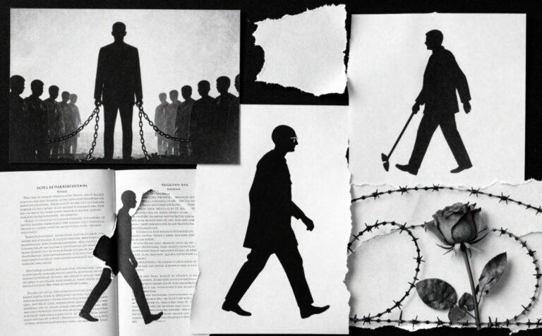 Mucho antes que Gandhi o Martin Luther King, Thoreau desarrolló el concepto de desobediencia civil. «Collage» hecho con elementos de Canva Pro.