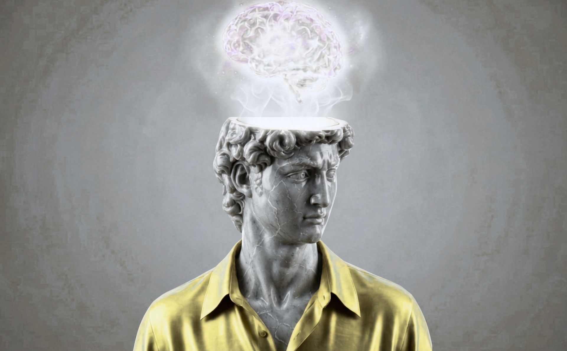 Imagen sobre la conciencia y la mente en la inteligencia artificial diseÃ±ada con Canva pro a partir de una foto de AstralEmber en Pixabay.