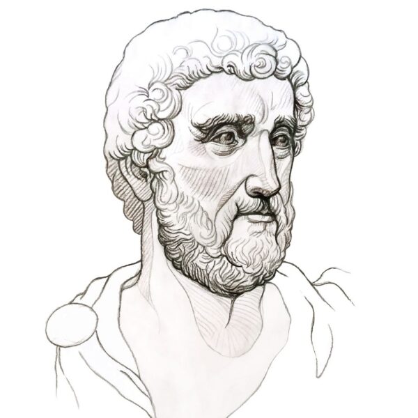 Ilustración de Marco Aurelio realizada por Nùria Oliveres.