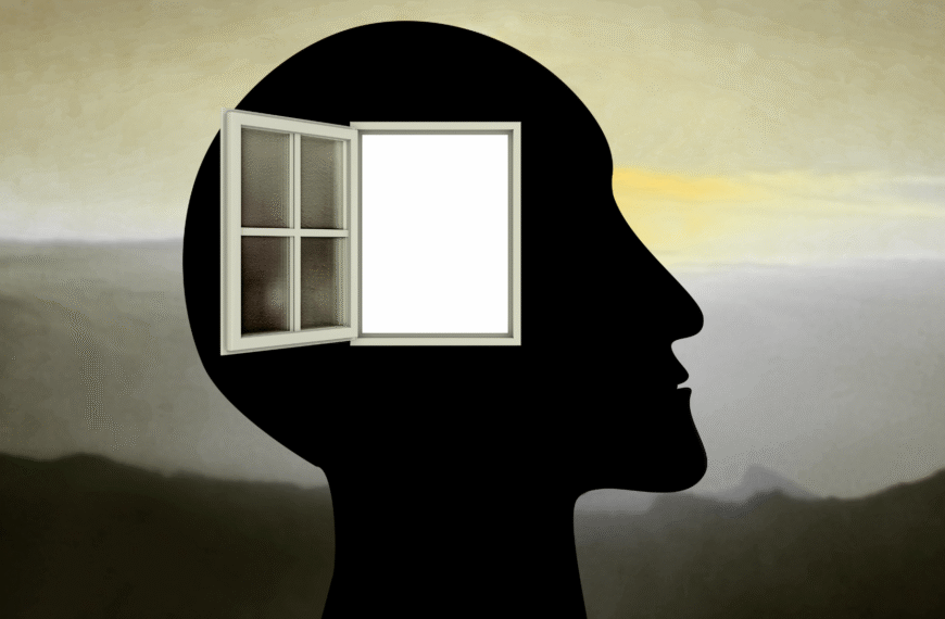 Filosofía y razón. Una cabeza con una ventana abierta