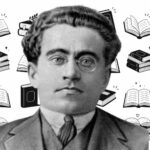 En este diccionario, abordamos los principales conceptos para entender el pensamiento de Gramsci. Diseño a partir de imagen de Gramsci de dominio público, extraída de Wikimedia Commons y fondo hecho con la IA de Canva Pro.